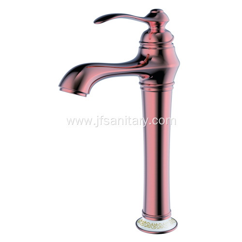 Rose Gold Single Lever Vintage Vessel Sink Faucet